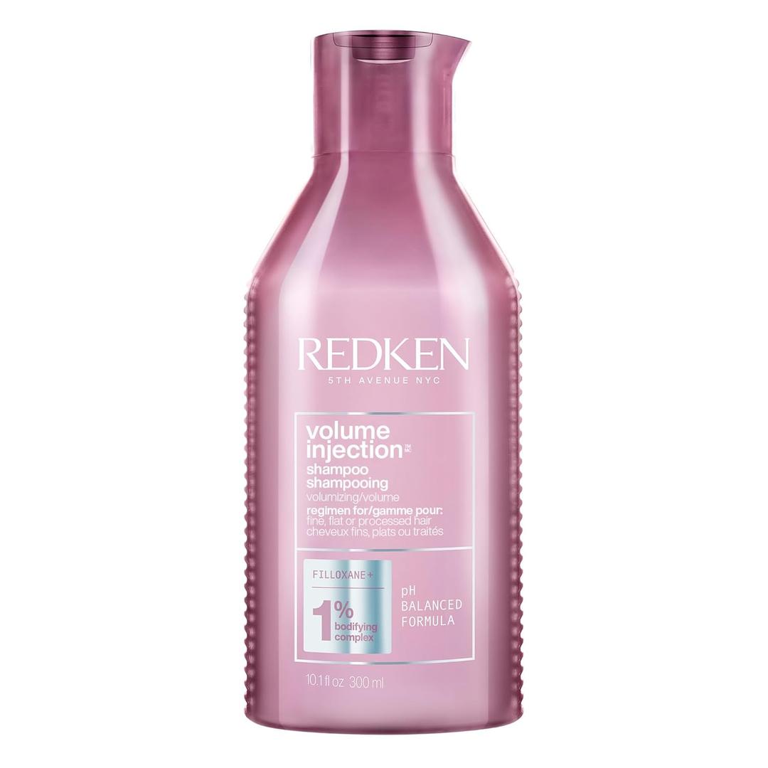 Redken Volume Injection Shampoo For Fine Hair - Adds Lift & Body, Volumizing & Detangling Without Weighing Down, Paraben Free (10.1 Fl Oz (Pack of 1))