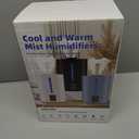 6L Humidifiers for Bedroom Large Room Home, Cool and Warm Humidifier for Baby and Plants Mist Top Fill Desk Humidifiers Essential Oil Diffuser, Quiet with Adjustable Mist,360Nozzle-White