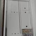 Treocho Bathroom Wall Cabinet, Medicine Cabinet with Door and 3 Open Shelves, Wall Mounted Storage Organizer for Bathroom, Kitchen, Living Room, White (6.3"D x 21.5"W x 24.02"H)