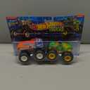 Hot Wheels Monster Trucks, 1:64 Scale Toy Monster Trucks, Set of 2, Giant Wheels, Favorite Characters and Cool Designs