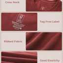 BAMBOO COOL Women's Seamless Tight T-Shirts Slim Fit Basic Ribbed Tees Short Sleeve Crew Neck Top (M)