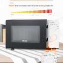 Commercial Chef 0.6 Cu. Ft. Countertop Microwave Oven, Mechanical Dial Controls, 700W, Pull Handle Door, 6 Power Levels, CHM660W, White