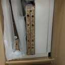 RUSTOWN Farmhouse Wall Storage Cabinet with Two Barn Door, Rustic Mounted Medicine Cabinet with Adjustable Shelf and Towel Bar, 3-Tier Wood Cabinet for Kitchen, Bathroom, Living Room (Dark Walnut)