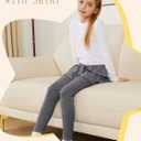 2 x Girls Leggings with Skirt for Girls Kids School Uniform Pants Toddler Ruffle Pants Tutu Pull On Warm Clothes (7-8 Years, Dark Gray)