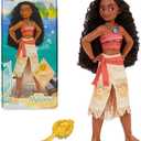 Disney Store Girl's Disney Princess Classic Doll (Moana), 11 Inches, Includes Brush with Molded Details, Fully Posable Toy in Classic Outfit