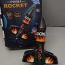 Rocket Launcher for Kids, Self Launching Motorized Air Rocket Toy, Outdoor Toys for Ages 8-12, Model Rockets with Parachute Safely Land, Spaceship Launch up to 200 ft Birthday Gifts for Boys (Flame)