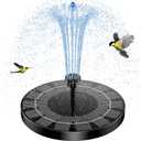AISITIN Solar Fountain Pump 2.5W, 6.7" Solar Powered Water Fountain Pump for Bird Bath, solar pump for fountain with 6 Nozzles for Garden, Ponds, Pool, Fish Tank, Outdoor and Aquarium (Black)