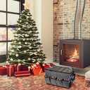 Lukeline Large Ornament Storage Box with 3 Tray, Holiday Ornament Organizer with external pocket and Transparent Cover, Inside 6 Slots for Nutcrackers, Christmas Lights, etc