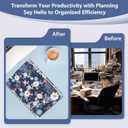 5 x Academic Planner 2026-2027, Weekly and Monthly Agenda Planner, Daily Calendar Planning Notebook (July 2026 - June 2027), School Teacher Student Supplies, Blue Flower