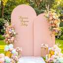 Pink Arch Backdrop Cover Set of 2 Dusty Pink Arch Cover 7.2 and 6ft Wedding Arch Cover Stretchy Backdrop Bridal Baby Shower Birthday Party Arches Stand Covers Spandex