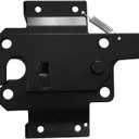 Self-Locking Gate Latch Heavy Duty Post Mount Automatic Gravity Lever Wood/PVC Fence Gate Lock with Fasteners Hardware,for Secure Pool |Yard | Garden, Steel,Black