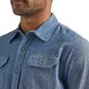 Wrangler Authentics Men's Short Sleeve Classic Woven Shirt (Blue, M)