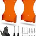 2 Pack Leaf Blower Hanger Wall Mount Fit for Stihl BG56 BG66 BG86 SH56 SH86, Heavy Duty Blower Holder Rack for Garage Organization, Non-Slip Steel Storage Hooks with Screws, Tools & Gloves Included