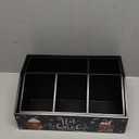 Shellwei 2 Pcs Christmas Hot Cocoa Bar Wood Storage Box Coffee Station Organizer Xmas Basket Organizer Bin Christmas Cute Wood Storage Hot Chocolate Decorative Box for Home Kitchen Office Gift (Black)