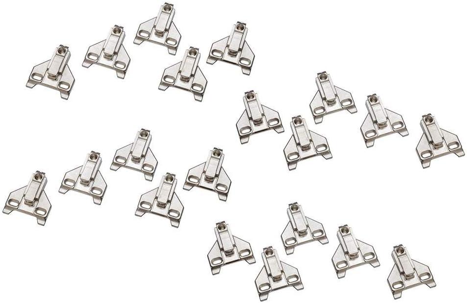 Blum 175L6630.22 CLIP Top Face Frame Adapter Plates with Off-Center Mounting and 3mm Clearance, 20-Pack