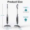 OLIXIS Steam Mop, All-in-One Scrubbing Steam Mops for Floor Cleaning with Rotating Pads, Floor Steamer with 2 LED Lights, 4 Cleaning Modes, Swivel Steering, 16.4 FT Cord, Safe for Hardwood and Tile