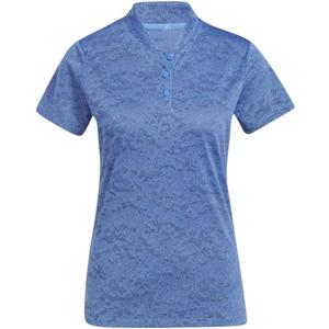 Adidas Womens Jacquard Golf Polo Shirt (Medium, Blue Fusion)
