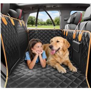 Dog Seat Cover Back Seat Anti Scratch Backseat Protector 600D Orange
Pet Hammock with Mesh Window, Incredibly Easy to Install,Prevents Falls,Easy to Clean Dog Bed for Car, SUV, Truck