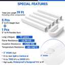 3'' 19 Ft Mini Split Line Cover Set, PVC & PP Ductless Pipe Cover Universal for Mini Split AC & Central AC, White AC Lineset Cover