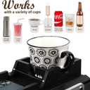 Couch Cup Holder TrayCouch arm Table with Side Storage PocketCouch arm Tray with Anti-Slip Design, Natural Bamboo Sofa Tables for Drinks, Snacks, Cup, Remote and PhoneBlack