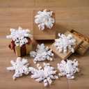 Curly Ribbon Bows,Gift Wrapping self-Adhesive New Year, Birthday, Presents, Treat Bags, Crafts, Wine Bottles Baskets Shower Favors, Wedding Decor,8PCS (White)