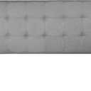 Amazon Basics Faux Linen Upholstered Tufted Headboard with Adjustable Height, King, Gray