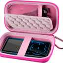 MP3 & MP4 Player Case for SOULCKER/G.G.Martinsen/Grtdhx/iPod Nano/Sandisk Music Player/Sony NW-A45 and Other Music Players with Bluetooth. Fit for Earbuds, USB Cable, Memory Card - Rose Red