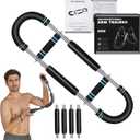 30-120lb Twister Arm Trainer,Adjustable Arm Chest Exerciser with 4 Resistance Springs for Men & Women Upper Body Workout,Detachable Power Twist Home Fitness Equipment