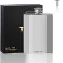 Titanium Hip Flask,Ultra-Light Outdoor Camping Flat Liquor FlaskSeal Alcohol,Whiskey Wine FlagonGift Box Packaging, Suitable for Daily Use, Outdoor Travel. (500ML)