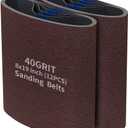 12 Packs 8 x 19 inch 40 Grit Cloth Floor Sanding Belts Ideal for Sanding Commercial and Residential Flooring