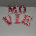 Movie 6.3" Light up Letters Sign Party Decor Battery Powered Marquee Lighted Sign Alphabet LED Letter Lights for Xmas Movie Night Theme Party Birthday Home Tabletop Decor Supplies Xmas Gift