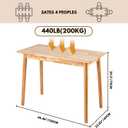 47.2" Dining Table for 2-4 People, Wood Kitchen Table, Rectangular Dining Room Table, Farmhouse Small Kitchen Table, for Dining Room, Kitchen & Study Room (Chairs not Included)
