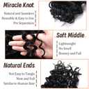 10 Inch 100 Strands Miracle Knots Feather Gogo Curl Crochet Hair for Black Women Pure Protein Fiber Close to Human Hair Pre-Separated Bundles (10 Inch, 1B)