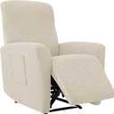 FUANGUI Recliner Chair Covers 4-Pieces Small Recliner Cover for Recliner Chair, Non Slip Covers Washable Lazy Boy Recliner Slipcovers/Furniture Protector for Kids, Dog, Living Room, 04