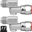 2Pcs 7/8" Airless Paint Spray Gun Swivel Joint 3600 PSI | 235486, 7/8" thread, 180 rotation, heavy-duty aluminum alloy, dual seal, fits most airless spray guns, 2-pack