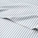 Striped Sheets - Blue & White Striped Sheets - 1 Flat & 1 Fitted & 1 Pillowcase w/ Deep Pockets – Wrinkle & Fade Resistant - Ultra-Soft, Breathable & Cooling - Luxury Pinstripe Bedding - Twin Size Set