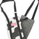 Dog Lift Harness Large Small Medium Sized Dogs,Dog Sling Support Harness Rear for Back Legs Senior Assist Hip Recovery Black White (S)