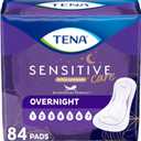 TENA Sensitive Care Incontinence Pads, Bladder Control, Postpartum for Women, Overnight Absorbency, Extra Coverage, 84 Count
