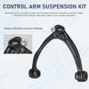 6pc Front Upper Control Arms(Forged Steel) Suspension Kit with Ball Joints Fit for 2007-2014 Cadillac Escalade Suburban GMC Yukon XL 1500 2007-2016 Silverado Sierra 1500 2007-2013 Avalanche