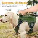 Heavy-Duty Tactical Dog Harness for Large Dogs, No Pull Adjustable Reflective Pet Vest with Molle System, K9 Military-Grade Control for Service Training, Outdoor & 10+ Breeds, Green, Large (L: Neck: 19-25'', Chest: 27-35'')