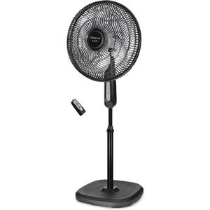 Taurus Turbo Cycle Pedestal Fan with Remote – 16" Oscillating Standing Fan, 5 Blades, Adjustable Height, Timer & 3 Speeds – Quiet Energy-Efficient Air Circulator for Bedroom or Office, 18 inches