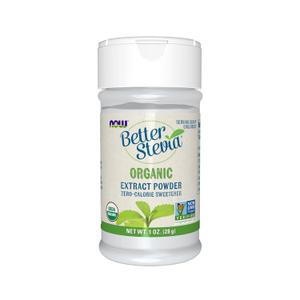 NOW Foods, Certified Organic Better Stevia, Extract Powder, Zero-Calorie Sweetener, Certified Non-GMO, 1-Ounce(Pack of 1) (EXP 02/29/32)