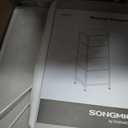 Chic House 4-Drawer Dresser, Textile Storage Column, Bedroom, Hallway, Entryway, and Closet Organizing Unit, Durable Metal Structure, Wooden Surface, Simple Grip Handles, Dark Charcoal (White)