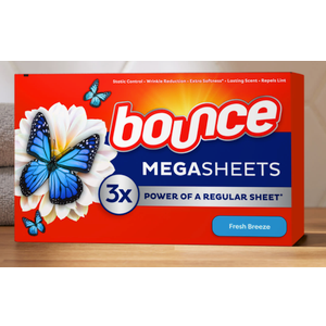 Bounce Wrinkle Guard Mega Sheet Outdoor Fresh 40 Sheets per Box