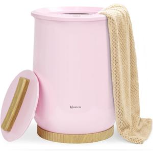 Keenray Towel Warmer, Luxury Towel Warmer Bucket, Large Towel Warmers for Bathroom, Auto Shut Off, Fits Up to Two 40"X70" Oversized Towels, Bathrobes, Blankets, PJ's and More, CL1(Pink)