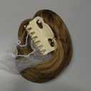 Hairro Clip On Ponytail Hair Extensions Jaw On Claw Clip Ponytails Real Hair Long Jaw/Claw Pony Tail With Clips Hairpieces For Women 22 Inch 120g #27 Dark Blonde