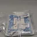 VitalCozy Blue Pink Hibiscus Cartoon Birthday Decorations Pre-strung Happy Birthday Banner for Blue Pink Alien Cartoon Hawaii Party Supplies