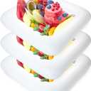 Novelty Place Inflatable Ice Serving Buffet Bar - Salad Food & Drinks Cooler Serving Tray for Summer Party Picnic & Camping (Pack of 3, 24 Inches)