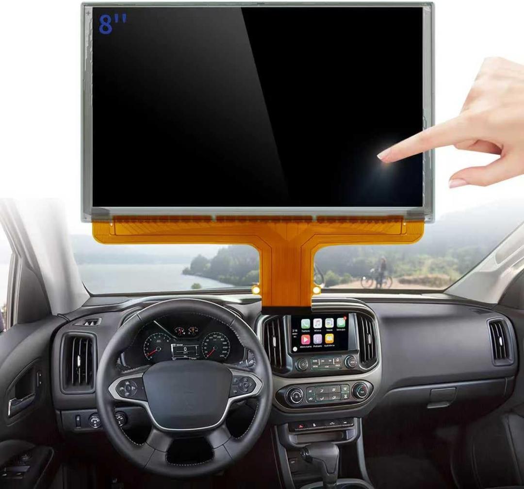 8" Touch Screen Digitizer Replacement for Chevy Silverado GMC Sierra Tahoe Yukon 2014-2019 MyLink Navigation Radio Display Repair Kit Fix Ghost Touch Bubbles Compatible with LCD DJ080PA-01A