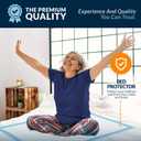 MED PRIDE Disposable Chux Pads 23in X 36in, Super Absorbent Bed Pads for Incontinence, Underpads for Adults, Kids, Pets (50 Count (Pack of 1) Blue/White)